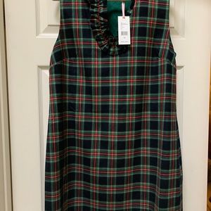 Vineyard Vines black tartan plaid dress size 14